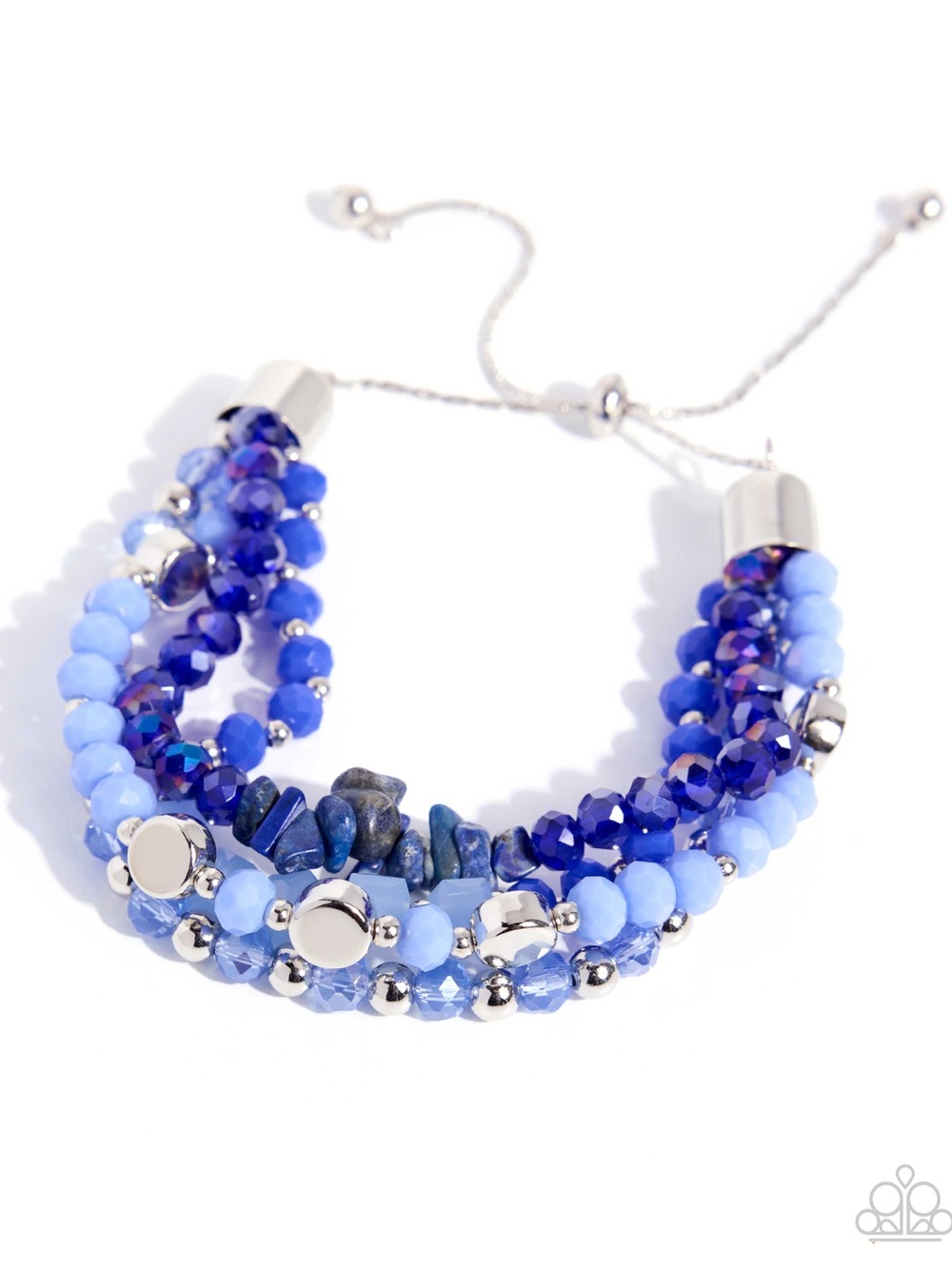 paparazzi Blue Layered Faceted Bead Bracelet